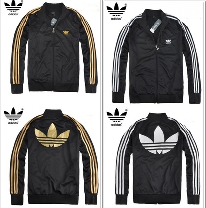 gold stripe adidas jacket